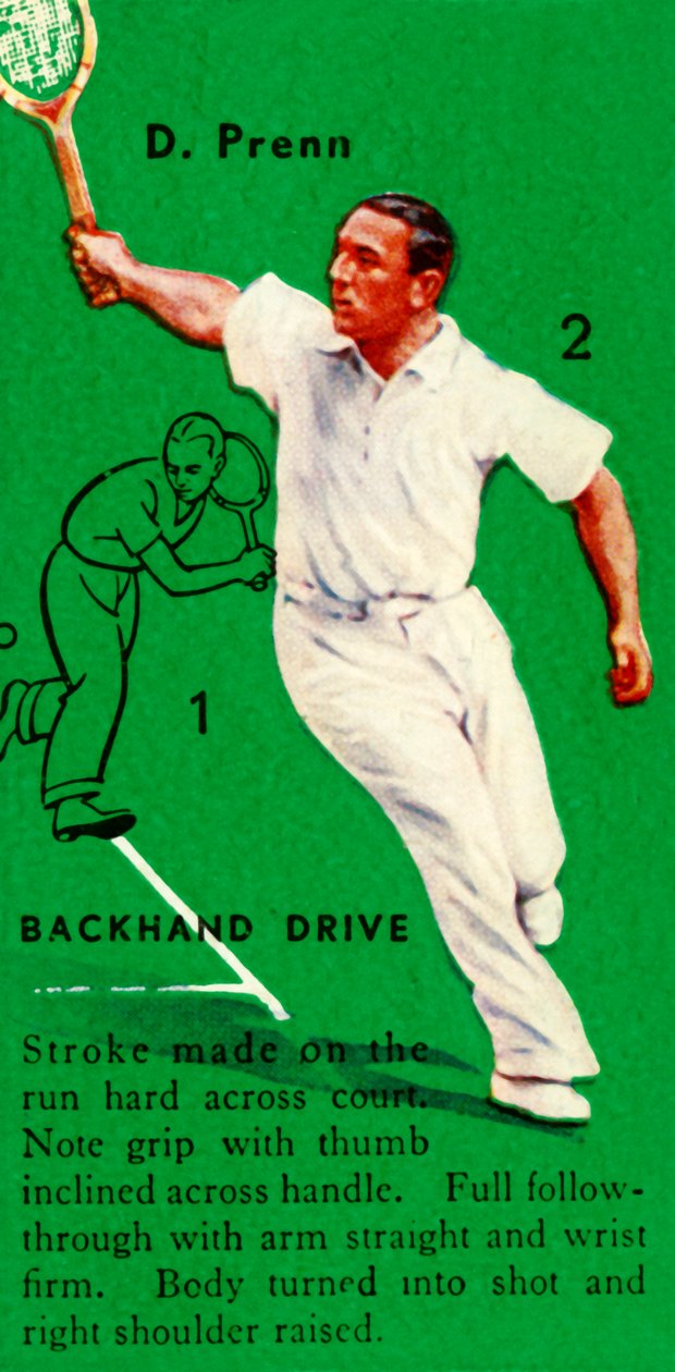 D. Prenn - Backhand Drive, c1935. by Unbekannt