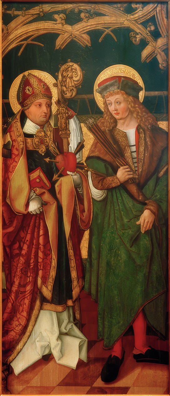 Aziz Augustine ve Sebastian by Unbekannt