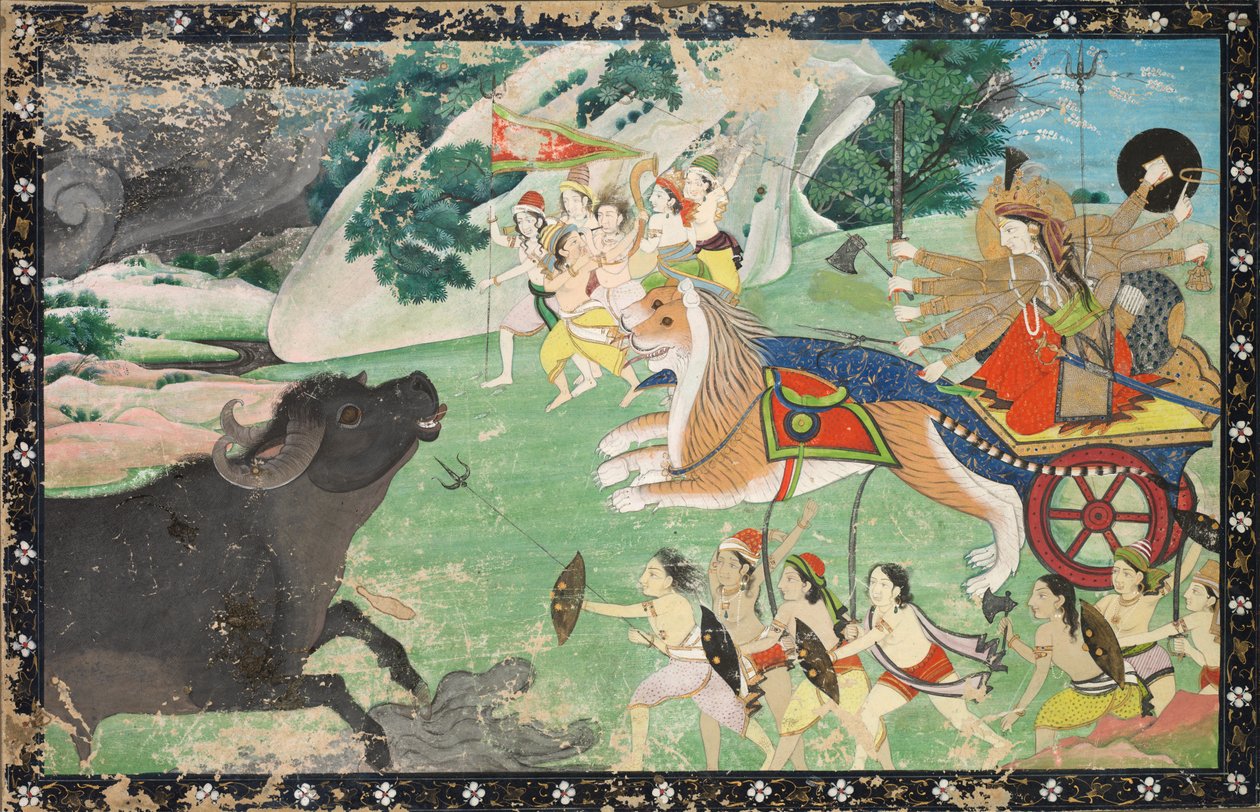 Durga Öldüren Mahisha, c. 1830. by Unbekannt