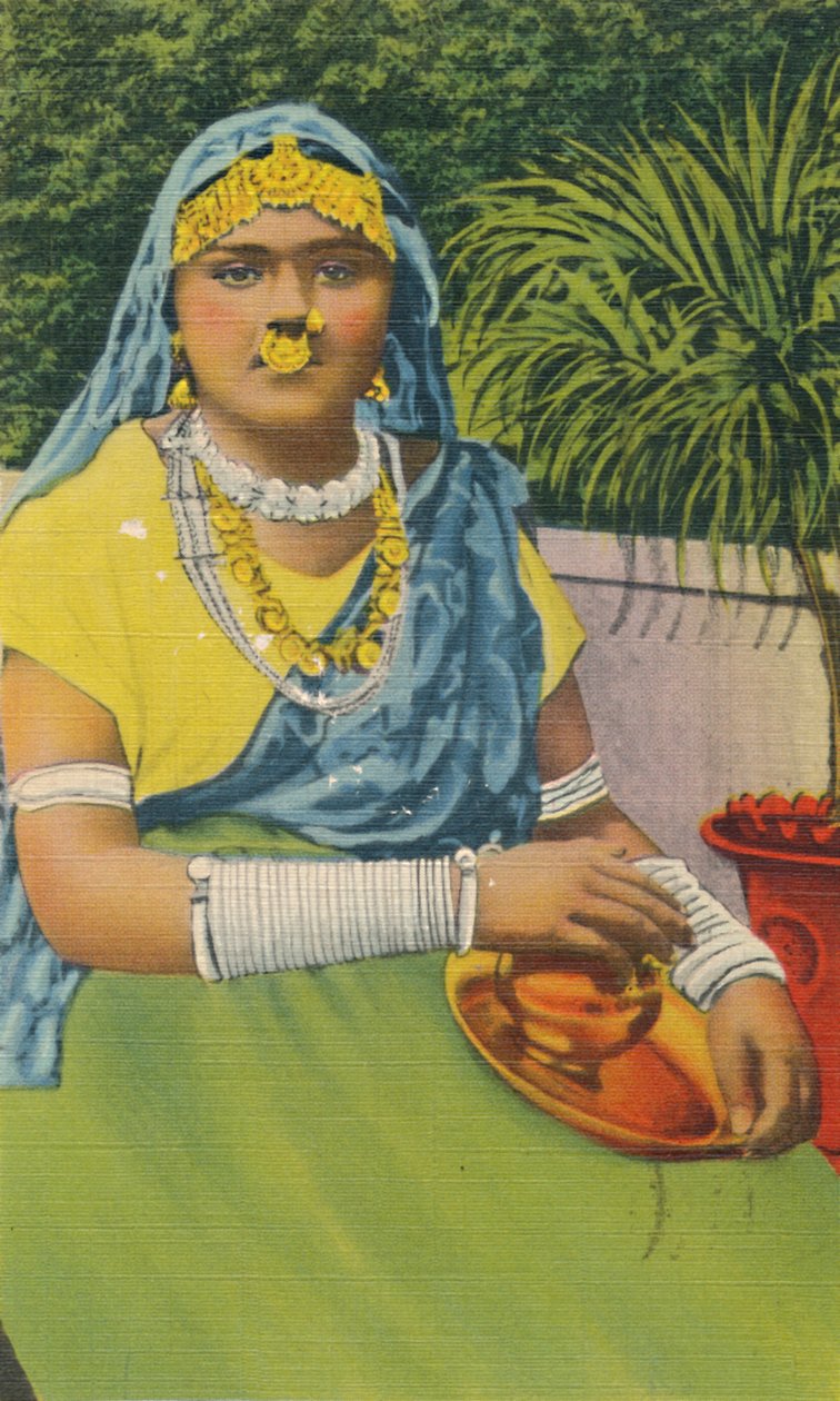 Doğu Hintli Kız, Trinidad, B.W.I., c1952. by Unbekannt