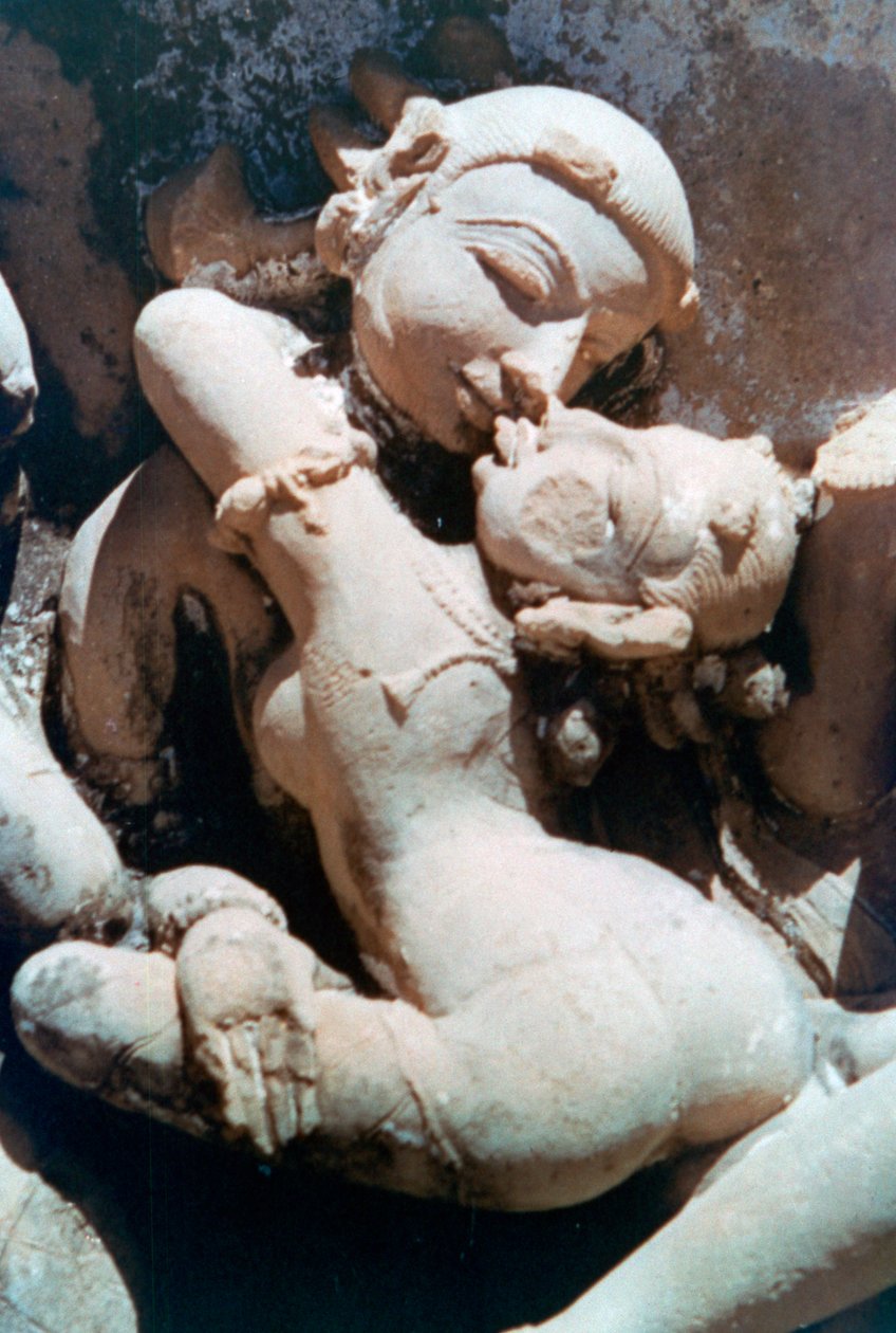 Erotik Heykel, Khajuraho, Hindistan. c950-1050. 20. yüzyıl by Unbekannt