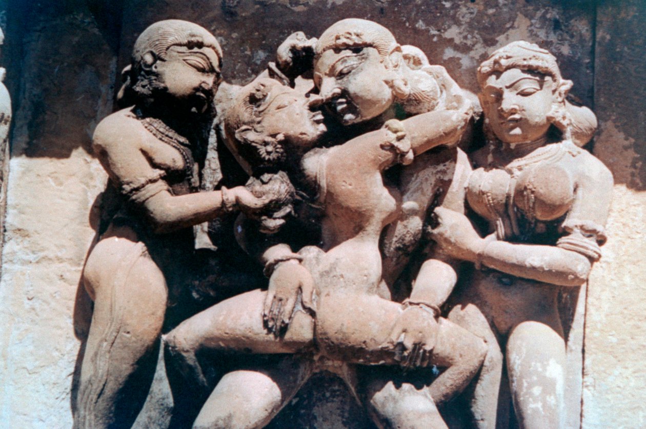 Erotik Heykel, Khajuraho, Hindistan. c950-1050. 20. yüzyıl by Unbekannt