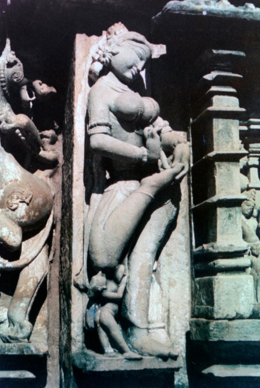 Erotik Heykel, Khajuraho, Hindistan. c950-1050. 20. yüzyıl by Unbekannt