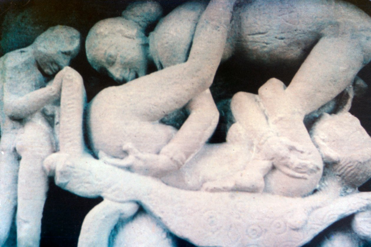 Erotik Heykel, Khajuraho, Hindistan. c950-1050. 20. yüzyıl by Unbekannt