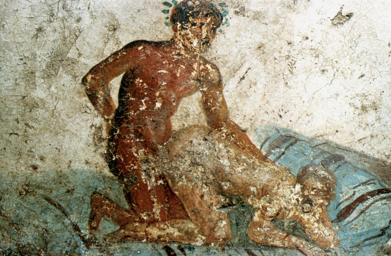 Erotik duvar resmi, Pompeii, İtalya by Unbekannt