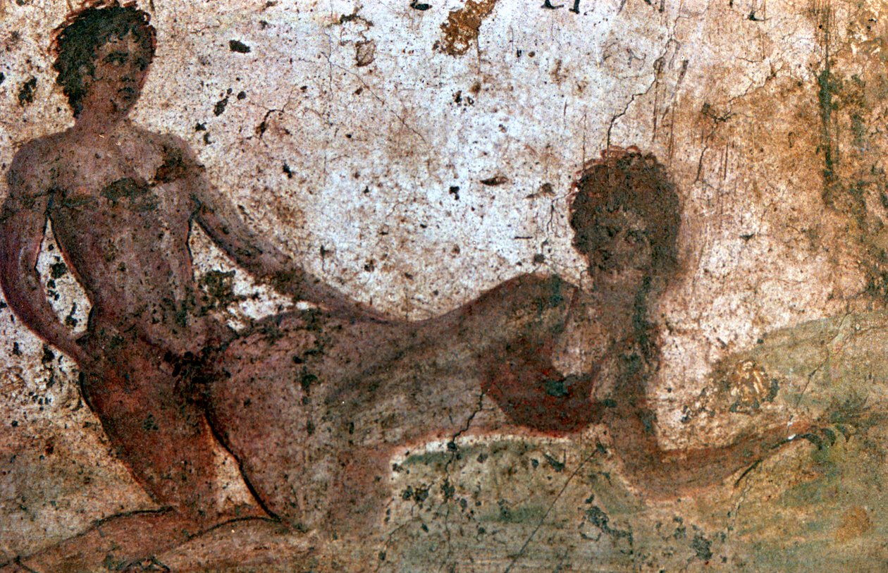 Erotik duvar resmi, Pompeii, İtalya by Unbekannt