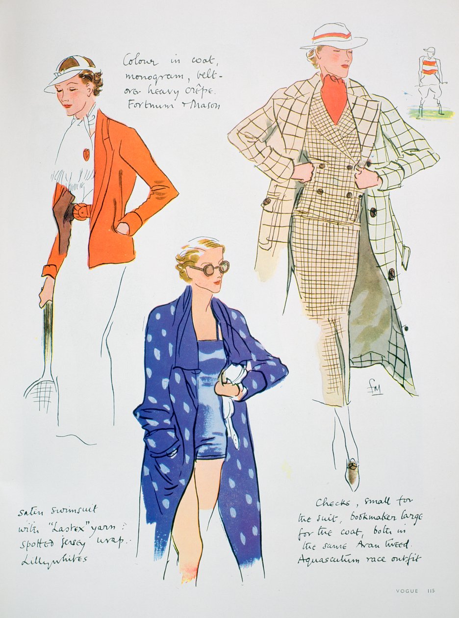 Moda illüstrasyonu, 1935 by Unbekannt