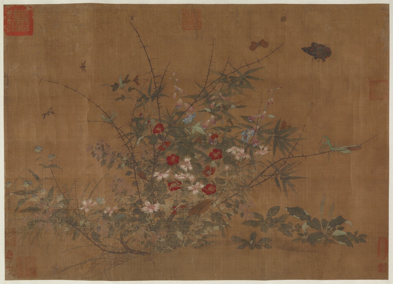Çiçekler ve böcekler, Ming hanedanı, 15. yüzyıl. by Unbekannt