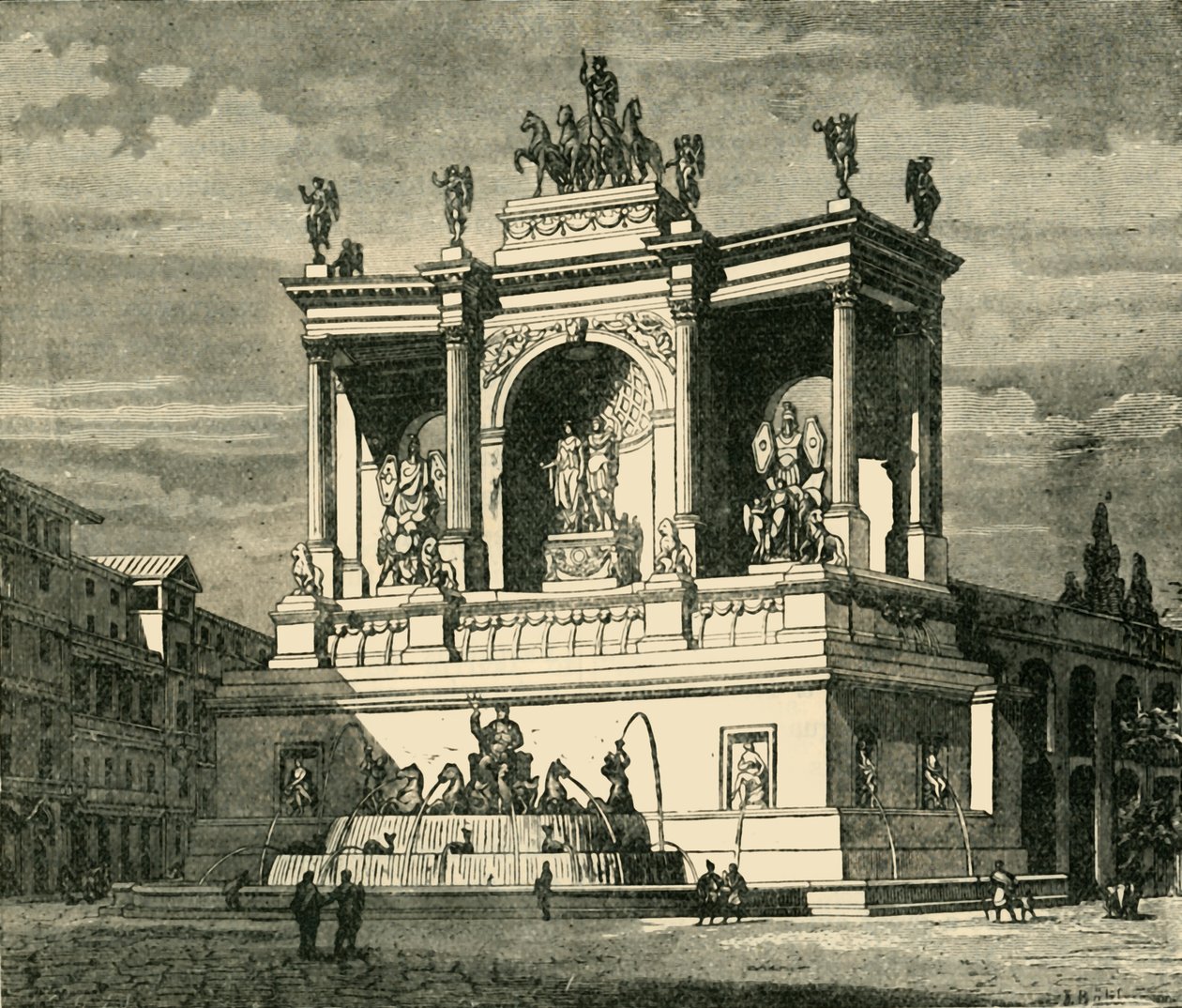 Alexander Severus Çeşmesi, Roma, 1890. by Unbekannt