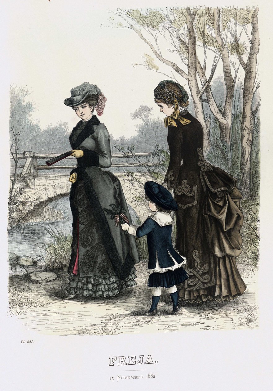 Freja- resimli İskandinav moda dergisi 1882, resim no. 21 by Unbekannt