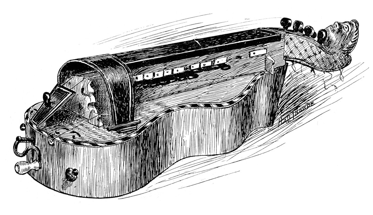 Fransız hurdy-gurdy veya vielle, c1750, 1901 by Unbekannt