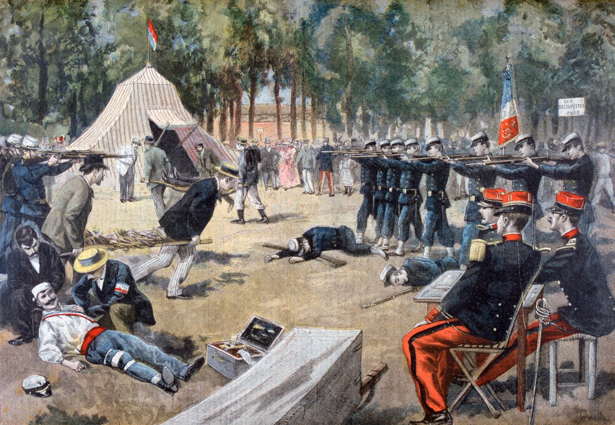Fransız askeri manevraları: ilk yardım görevlileri, 1897 by Unbekannt
