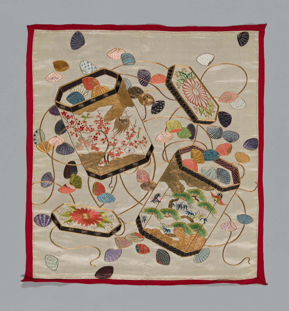 Fukusa Gift Powder Ver, Japonya, Edo Perio d 1615-1868, 17751800. by Unbekannt