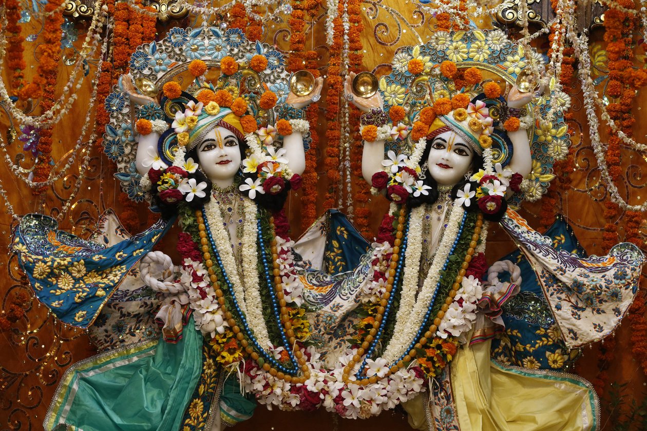 Gaura Nitai Murtis, Krishna-Balaram Tapınağı, Vrindavan