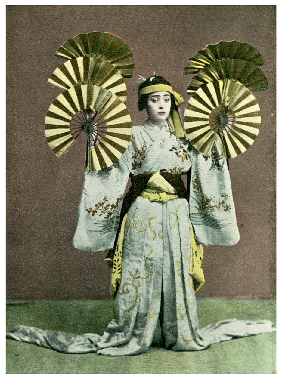 Hayran dansı yapan kız, Japonya, 1904 by Unbekannt