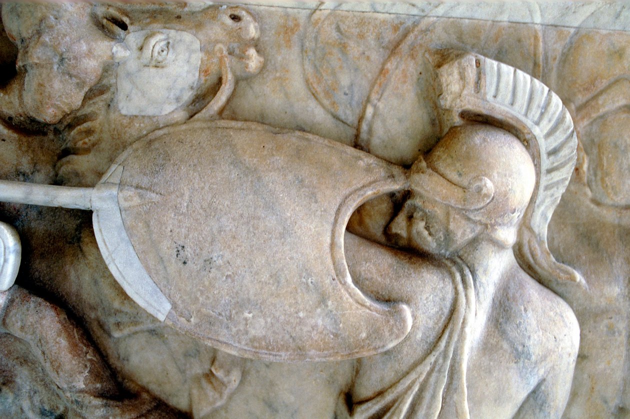 Amazonlara karşı savaşta Yunan Hoplite 30BC-200AD by Unbekannt
