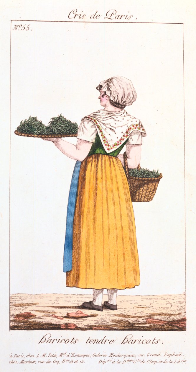 Yeşil fasulye satıcısı, 1826 by Unbekannt