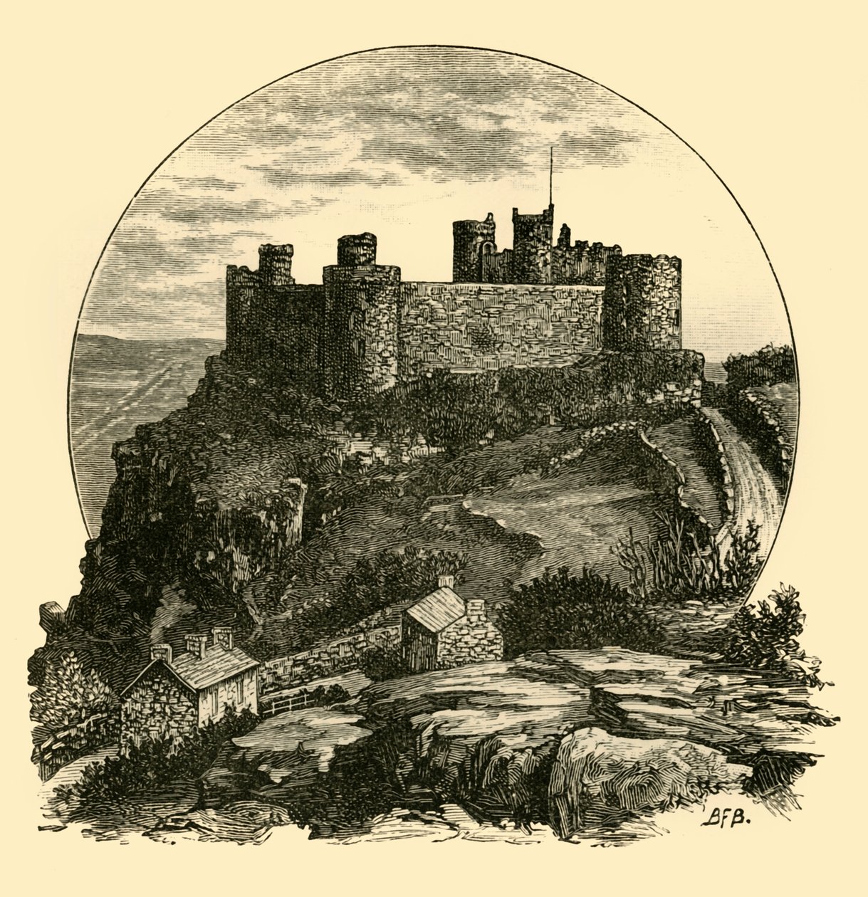 Harlech Kalesi, 1898. by Unbekannt