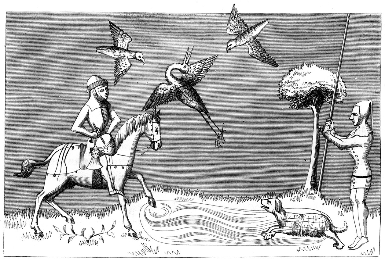 Balıkçıl avcılığı, 14. yüzyıl 1849 by Unbekannt