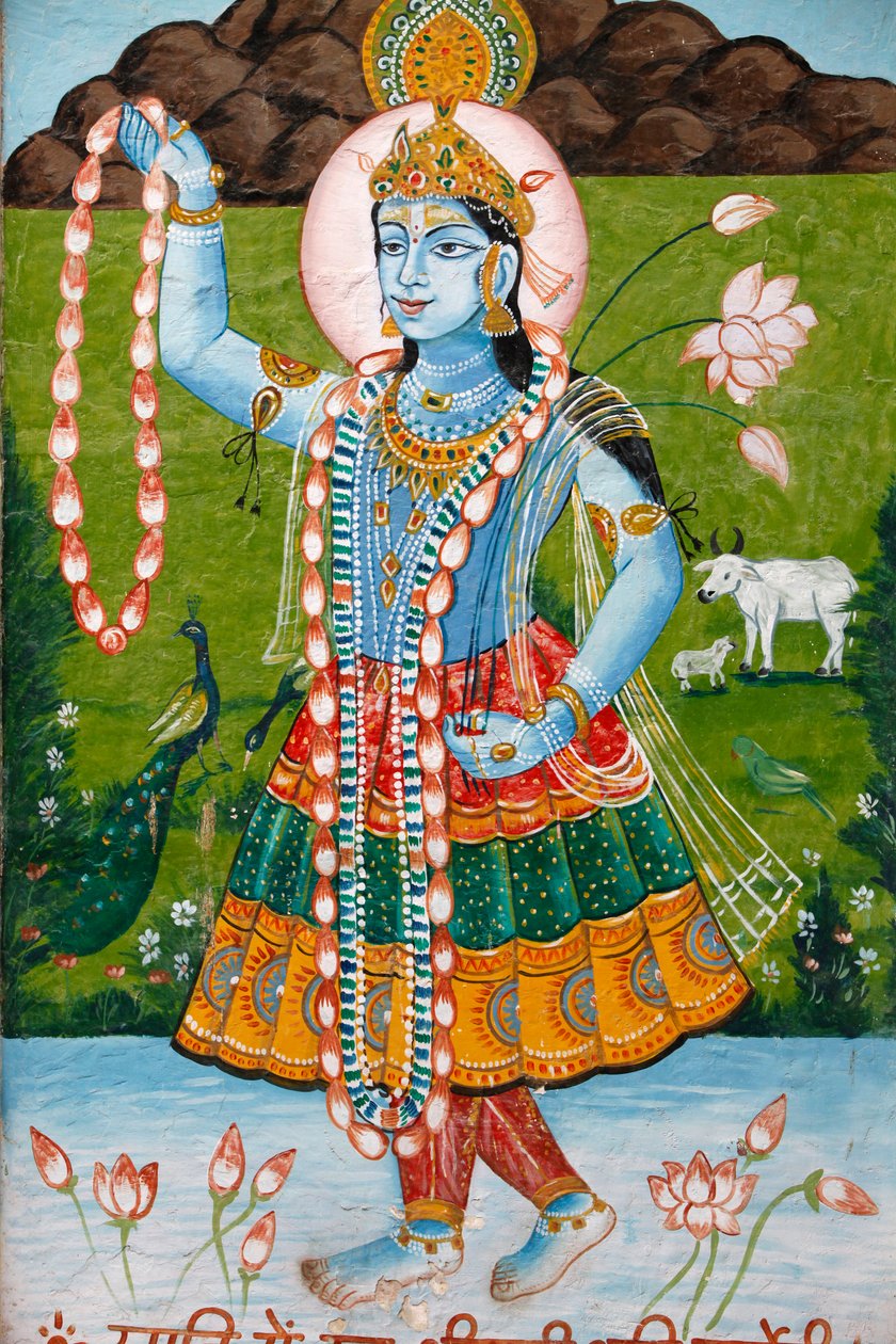 Hindu Tanrıçası Radha Mathura bugün by Unbekannt