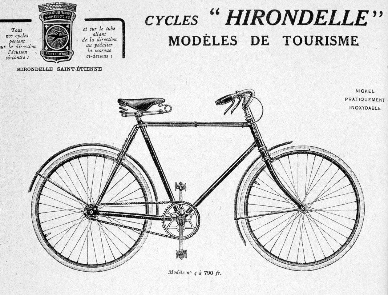 Hirondelle Saint Etienne Bisiklet Turizmi Reklamı, 20. yüzyıl by Unbekannt