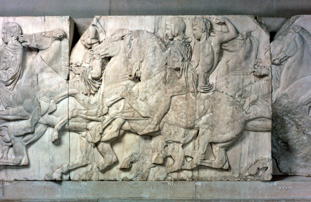 Parthenon frizinden atlılar, MÖ 447-432 by Unbekannt