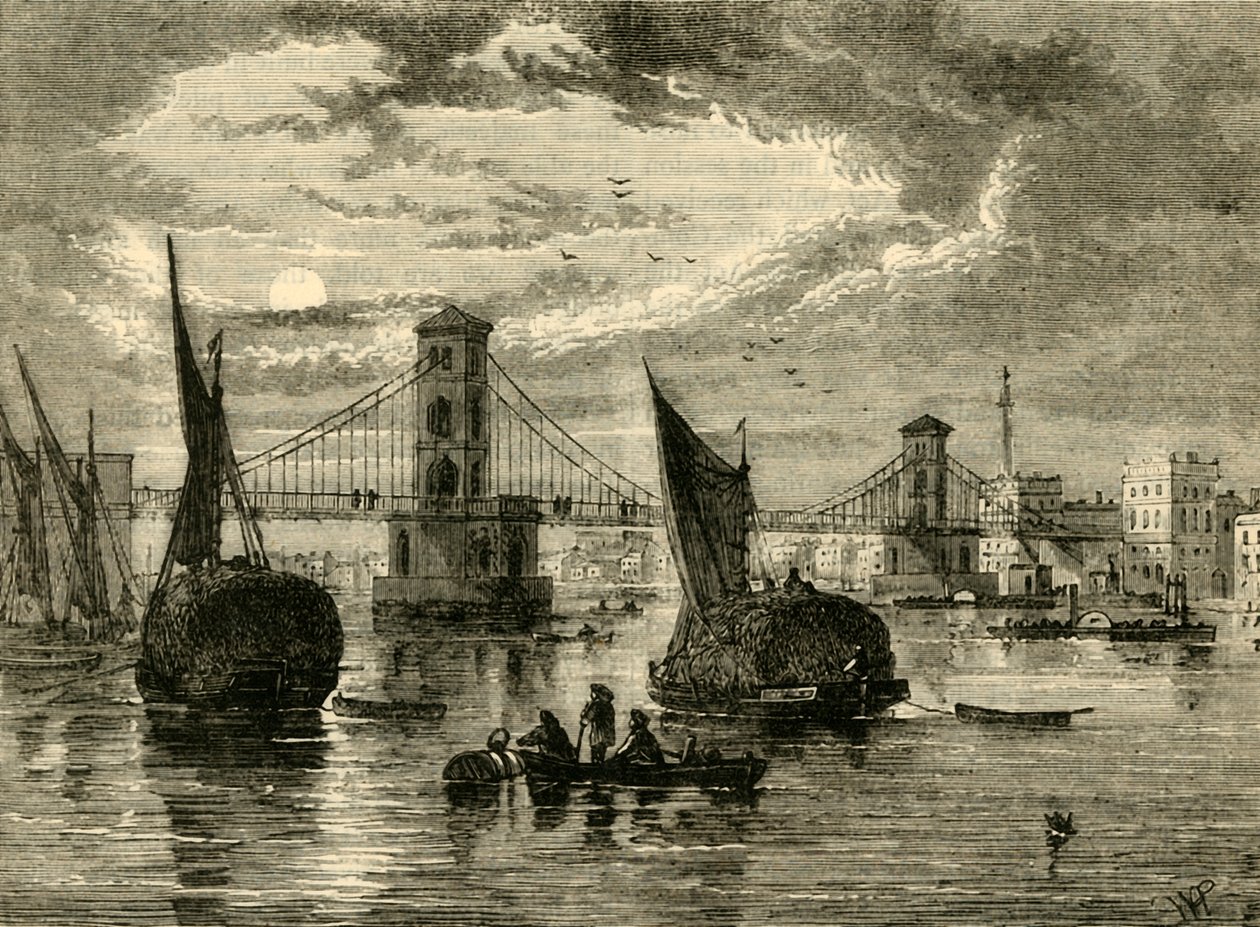 Hungerford Asma Köprüsü, 1850, 1881. by Unbekannt
