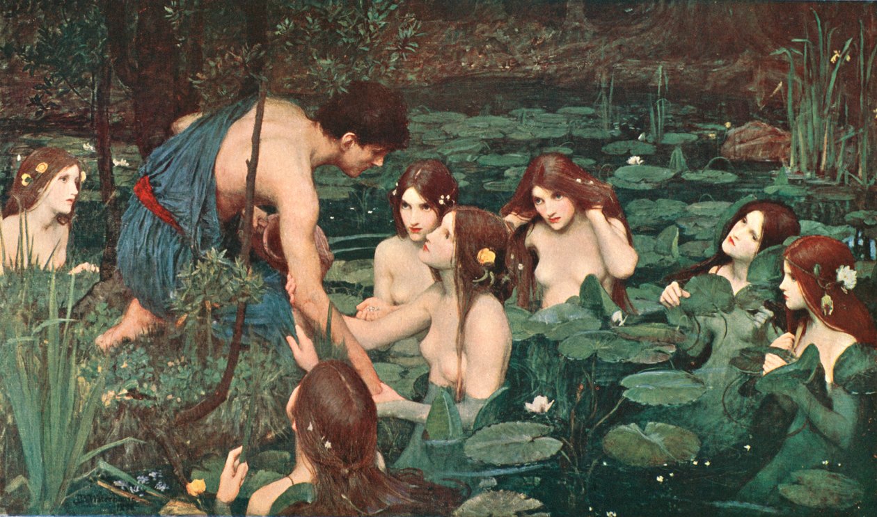 Hylas ve Periler, 1896, c1902. by Unbekannt