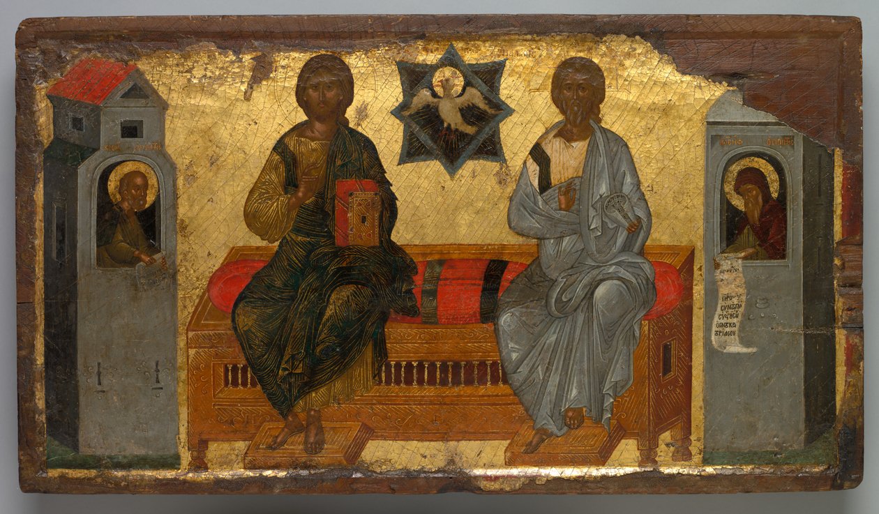 Yeni Ahit Trinity Simgesi, c. 1450. by Unbekannt