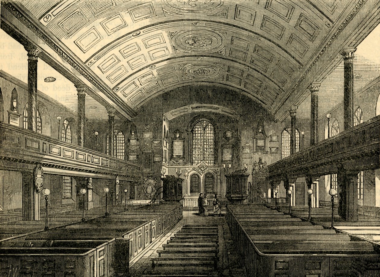 Kensington Kilisesi'nin içi, 1850, c1876. by Unbekannt