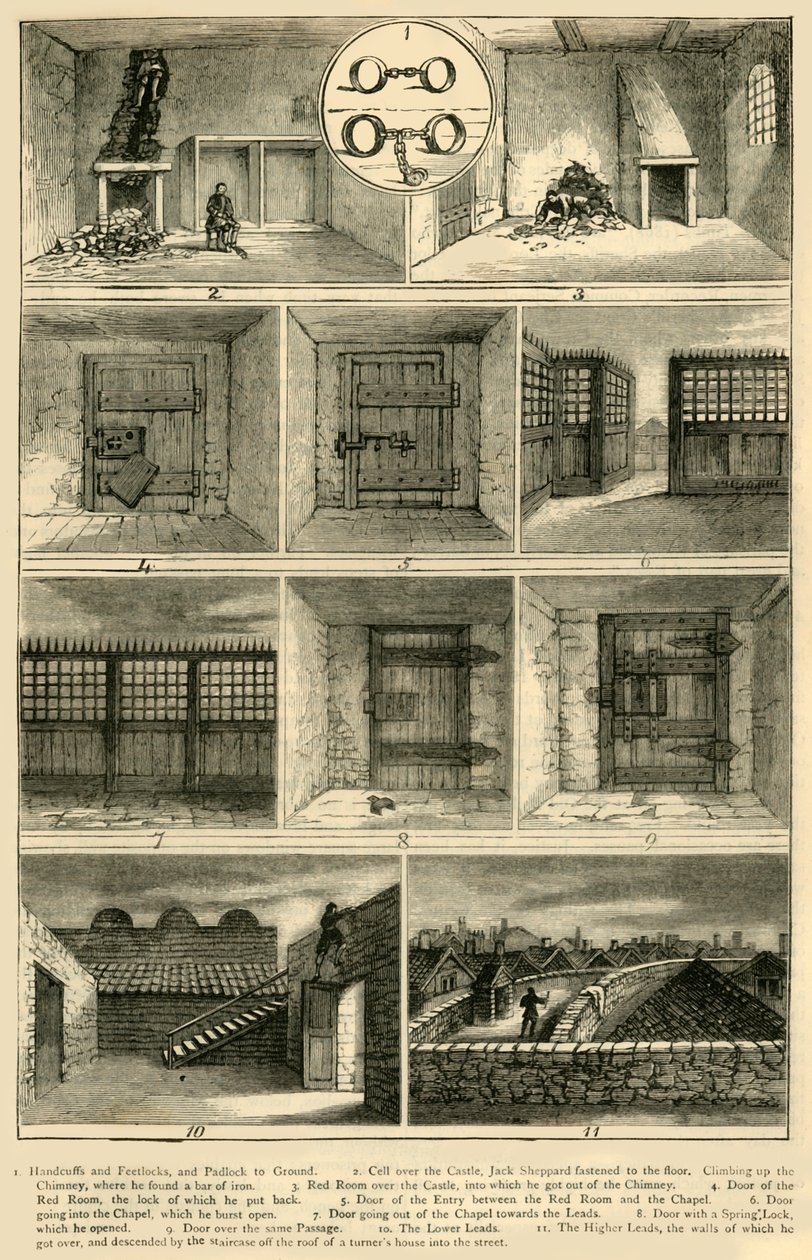 Jack Sheppards Kaçıyor, c1872. by Unbekannt
