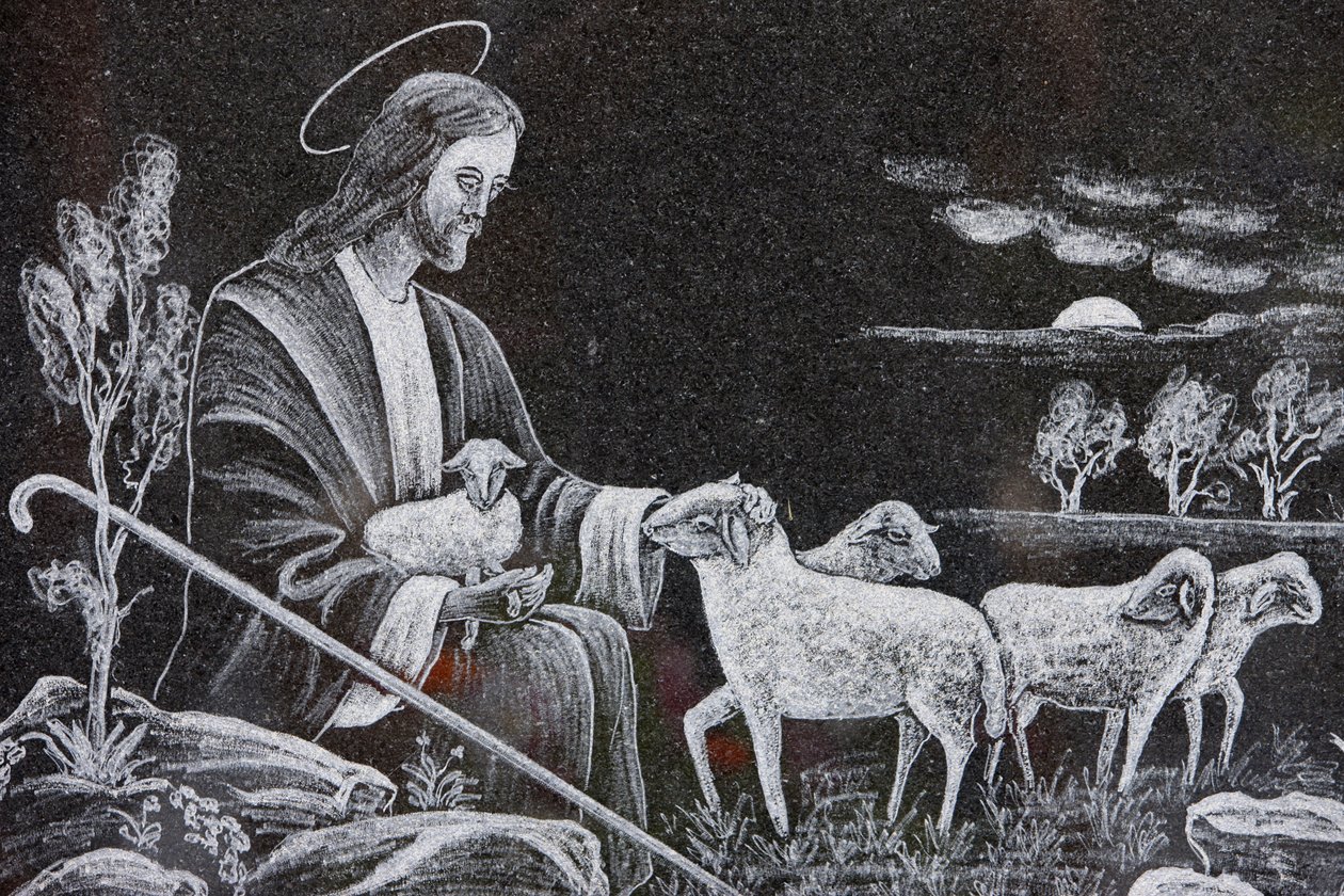 İyi çoban İsa, Saint-Nicolas de Veroce, Fransa by Unbekannt