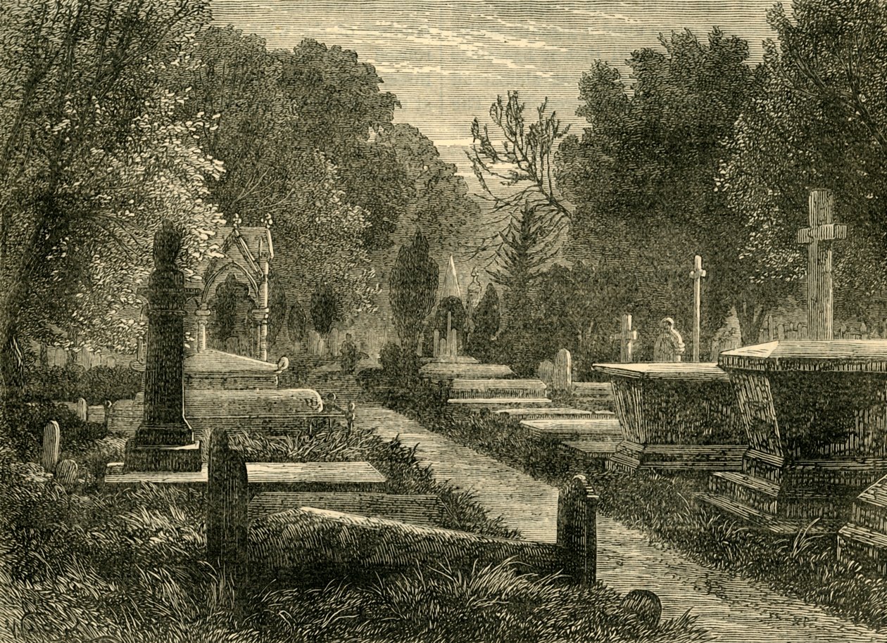 Kensal Yeşil Mezarlığı, c1876. by Unbekannt