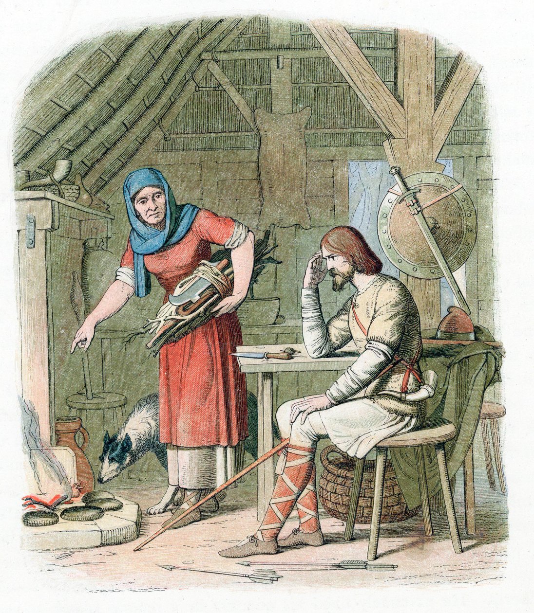 Kral Alfred kekleri yakıyor, 878 1864 by Unbekannt