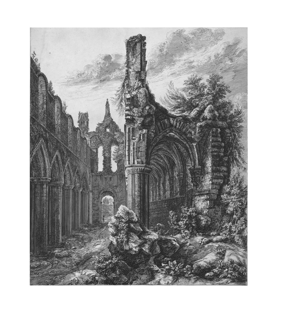 Kirkstall Manastırı, Yorkshire, 1823. by Unbekannt