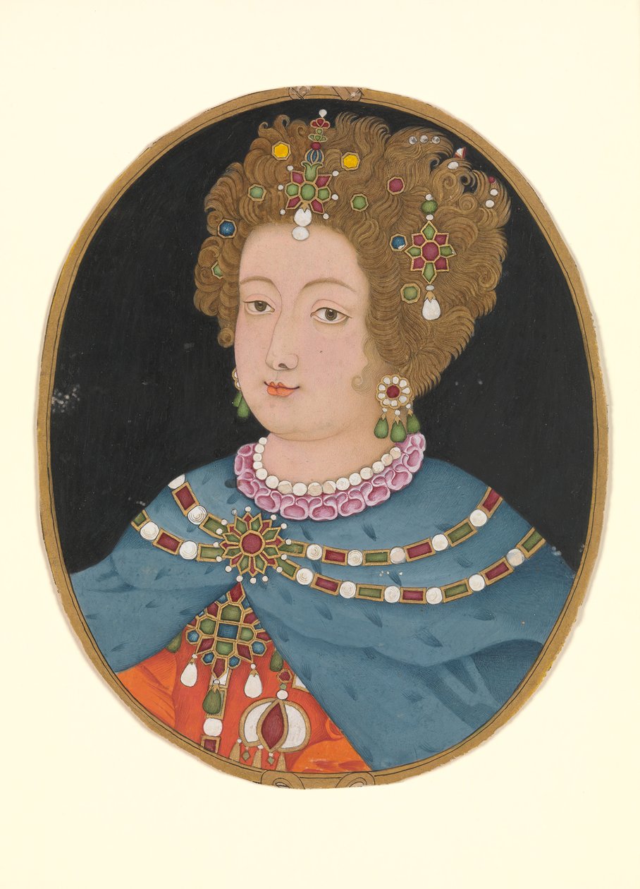 Elizabeth kostümlü kadın, 17. yüzyılın sonlarında. by Unbekannt