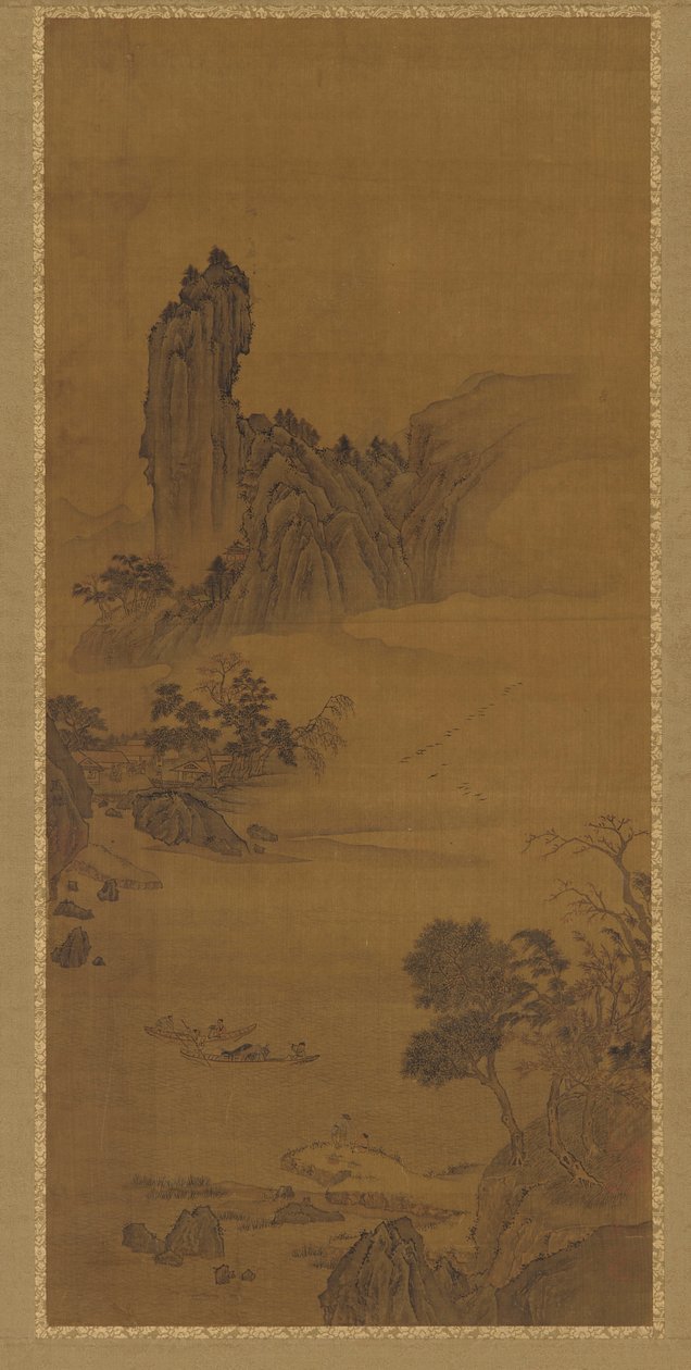 Feribotlarla manzara, Qing hanedanı, 18. yüzyıl. by Unbekannt