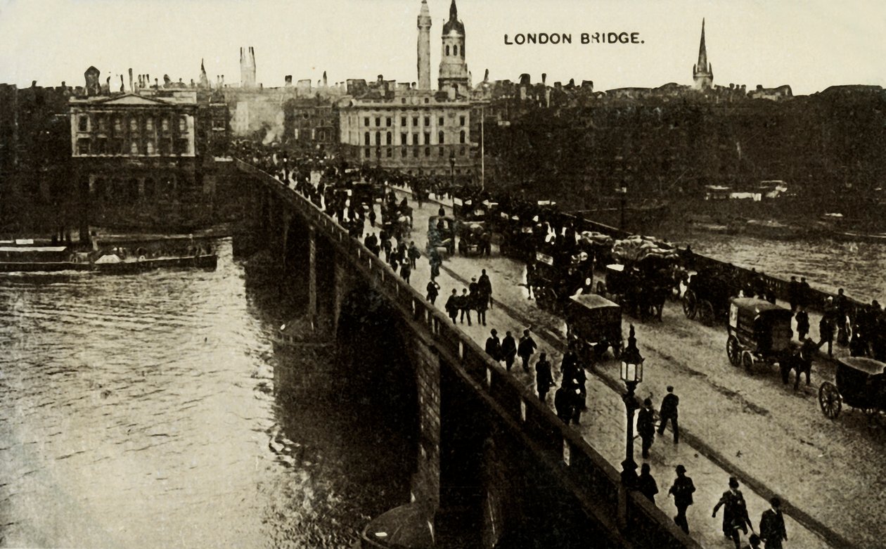 Londra Köprüsü, 19. yüzyılın sonları ve 20. yüzyılın başlarında. by Unbekannt