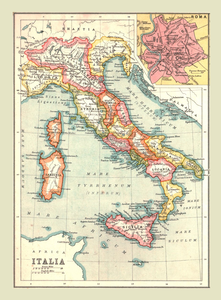 İtalya haritası, 1902. by Unbekannt