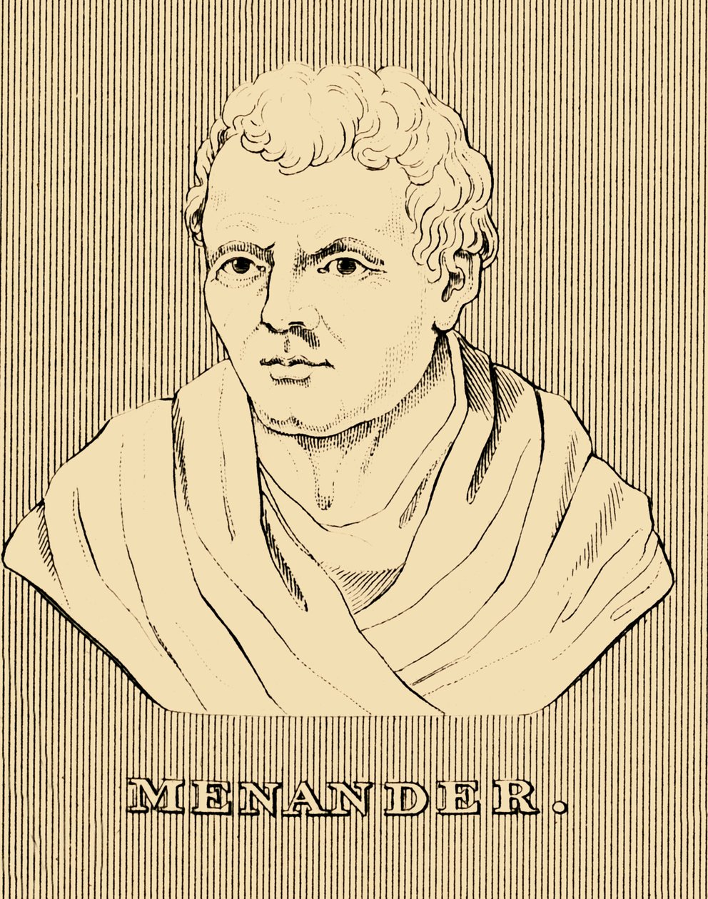Menander, c342-290 M.Ö., 1830. by Unbekannt