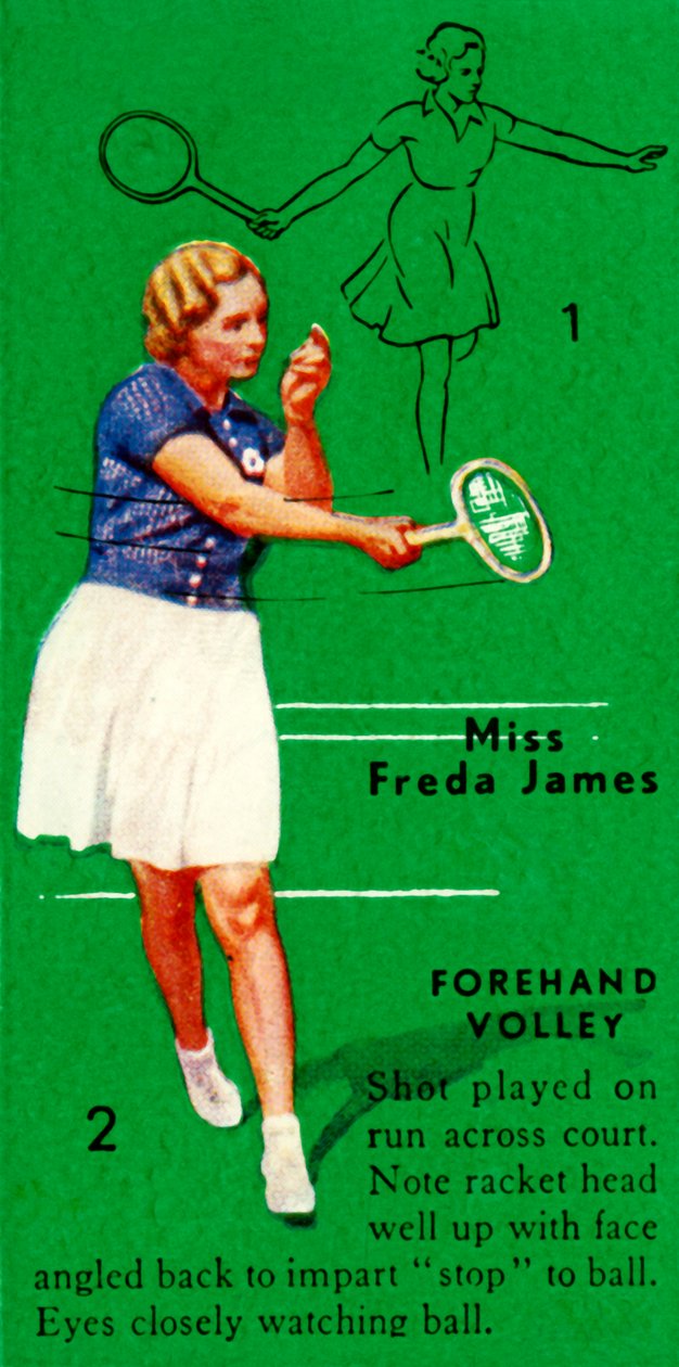 Bayan Freda James - Forehand Voleybolu, c1935. by Unbekannt