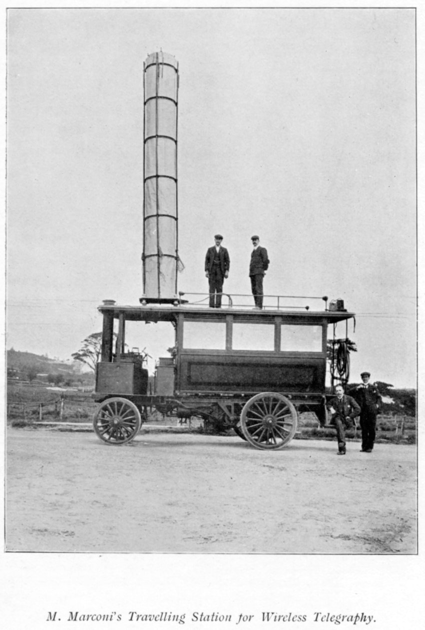 Marconi tarafından kullanılan mobil radyo istasyonu, 1900 by Unbekannt