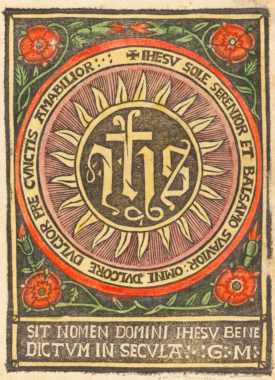 Alevli Bir Dairede Monogram JHS, c. 1500. by Unbekannt