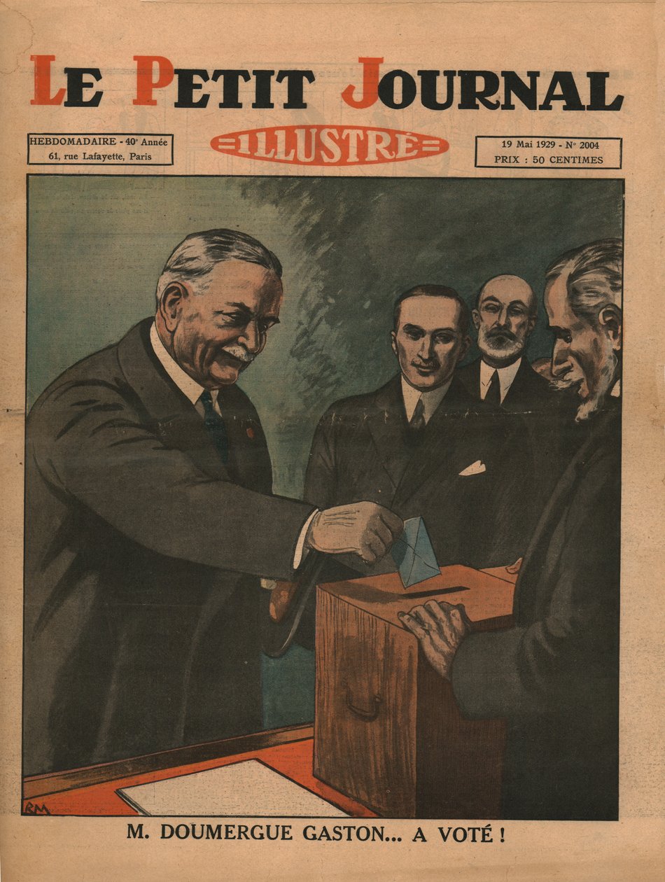 Mösyö Gaston Doumergue...oy verdi!, 1929. by Unbekannt