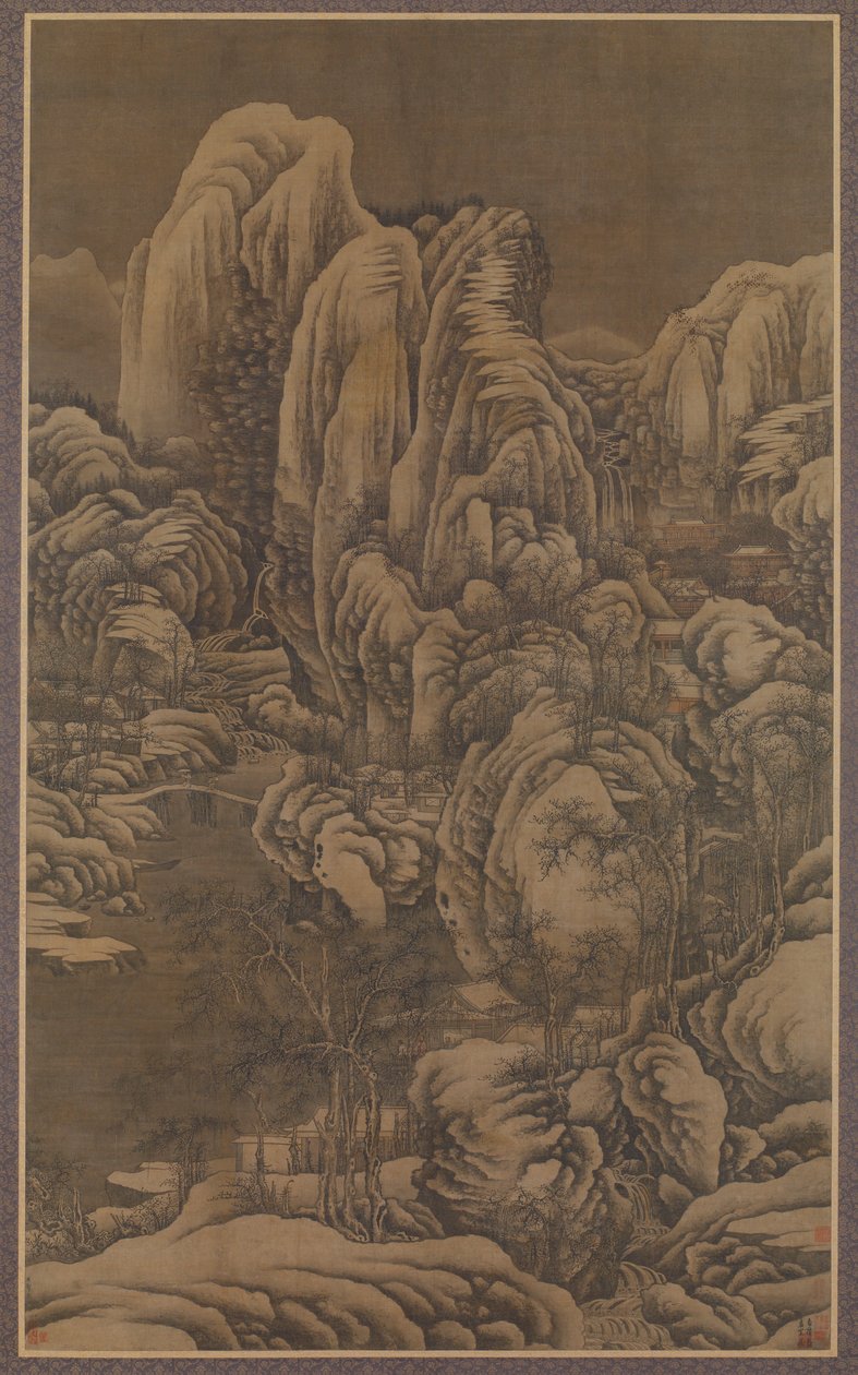 Emei Dağı, Yoğun Kar altında, 17. yüzyıl. by Unbekannt