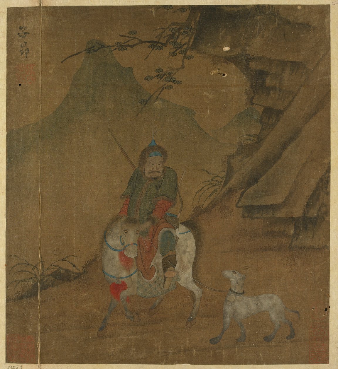 Bir köpeğe liderlik eden atlı avcı, Ming hanedanı, 1368-1644. by Unbekannt