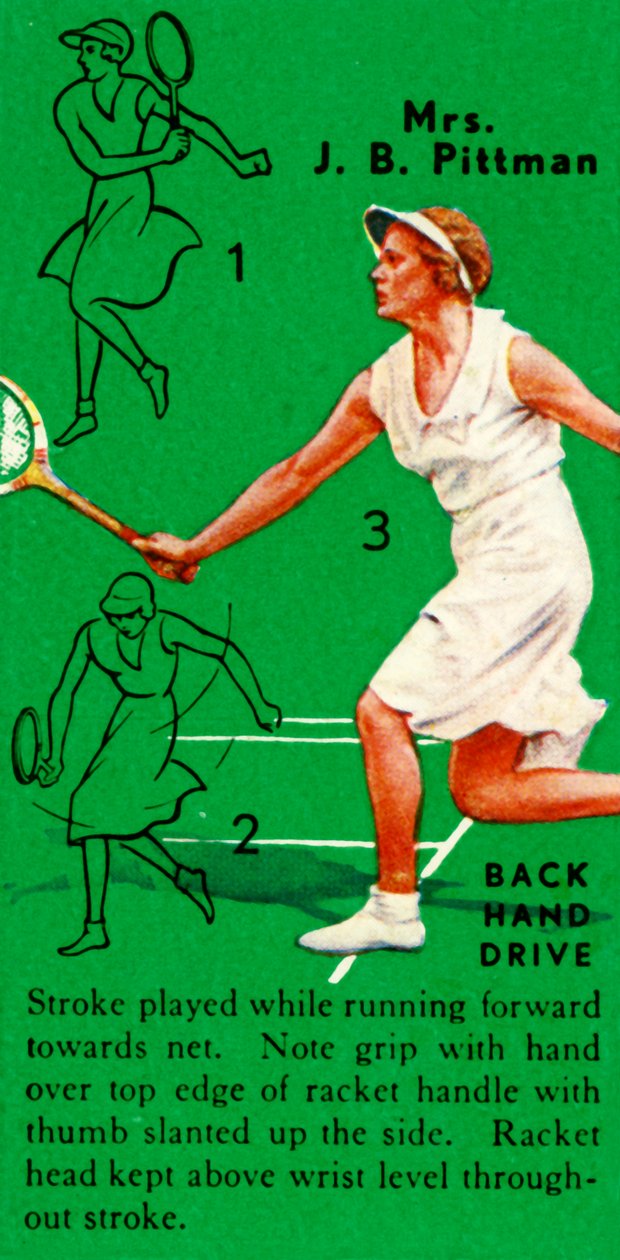 Bayan J. B. Pittman - Backhand Drive, c1935. by Unbekannt