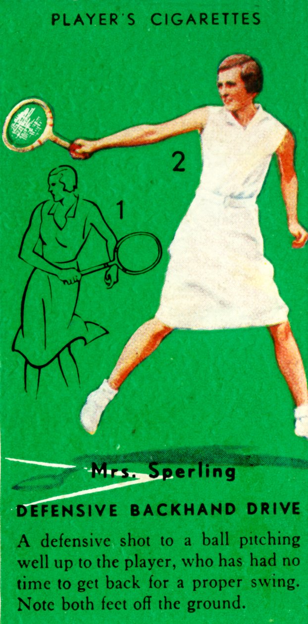 Bayan Sperling - Savunma Backhand Drive, c1935. by Unbekannt