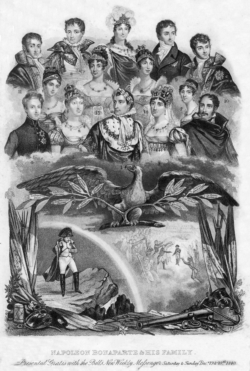 Napolyon Bonapart ve ailesi, 1840 by Unbekannt
