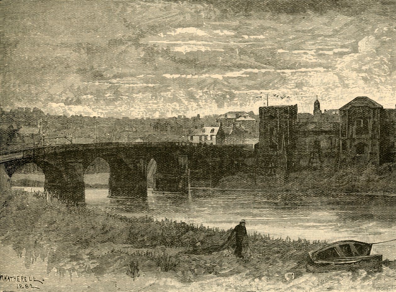 Newport Köprüsü ve Kalesi, 1898. by Unbekannt